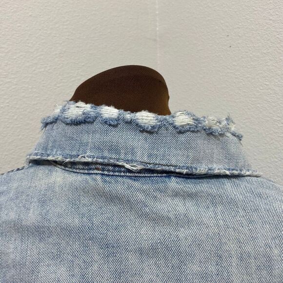 Free People Denim Trucker Jacket Size XS/S - Picture 7 of 12